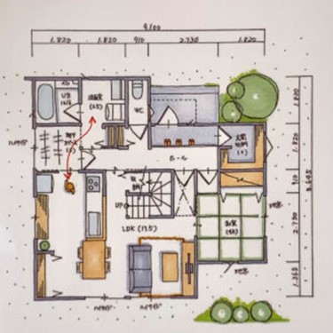 家事動線（間取り）について　日髙